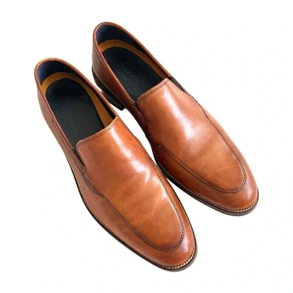 SOLD Cole Haan Genuine Leather Lenox Hill Venetian brown Loafers 9 - Picture 3 of 8